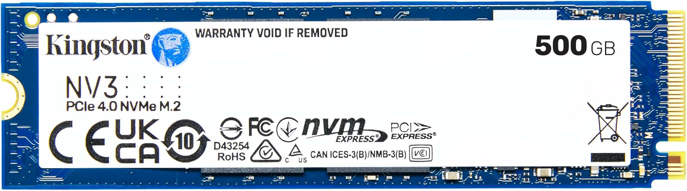 Kingston NV3 500GB PCIe 4.0 NVMe SSD